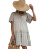 Tiki Cover Up In White Teal Grey Multi - thumbnail