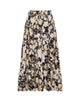 Women'S Delilah Tiered Midi Skirt In Black Floral - thumbnail