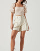 Wilma Faux Leather Shorts In Ivory - thumbnail