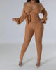 Warm Loving Girly Set In Camel - thumbnail