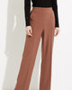 Wide Leg Seam Detail Pants In Toffee - thumbnail