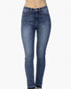Winona Released Hem Side Slit Skinnies Jeans In Medium Wash - thumbnail