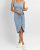 Weekender Side-Tie Midi Dress In Sky - thumbnail