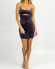 Velvet Rhinestone Mini Dress In Moonlit Blue - thumbnail