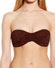 Women Goddess Strapless Bandeau Swimsuit Bikini Top In Brown - thumbnail