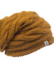 Triple Braid Cable Slouch Hat In Honey - thumbnail