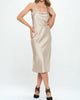 Women'S Poly Sheen Skirt In Beige - thumbnail