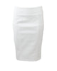 Zip Back Pencil Skirt In White - thumbnail