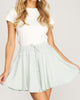 Woven Flare Skirt In Mint Blush - thumbnail