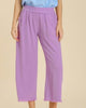 Wide Leg Linen Pant With Fringe - Plus In Lavender - thumbnail