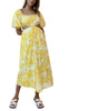 Shalia Maxi Dress In El Marsa Floral Print Marigold - thumbnail