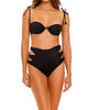 Aliz Cut Out Bikini Bottom In Black - thumbnail