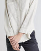 Go West Long Sleeve Two Pocket Oversized Shirt in White - thumbnail