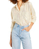 Sofia Button Down Shirt in Gold Lamé - thumbnail