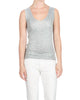 V-Neck Tank Top in Heather Grey - thumbnail