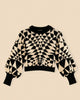 Women's Knit Sweater in Heart Deco Black - thumbnail