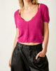 Keep Me Warm Crop Top in Fuschia Festival - thumbnail