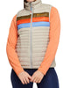 Women's Fuego Down Vest in Pebble Stripes - thumbnail