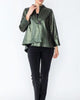 Sleeve Punch Hole One Button Jacket in Dark Green - thumbnail