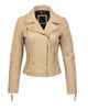 Christy Lamb Leather Jacket in Marble - thumbnail