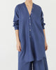 Exuma Linen Shirt Dress in Deep Blue - thumbnail