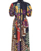 Valerie Pleated Kaftan Dress in Tropix - thumbnail