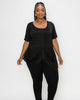 Savannah Draped Peplum Top - thumbnail