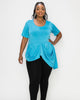Savannah Draped Peplum Top - thumbnail