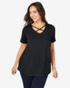 Meg Cross Neck Tee - thumbnail