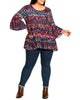 Wyatt Frill Print Top - thumbnail