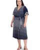 Rose Faux Wrap Midi Dress - thumbnail