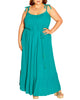 Anisa Bow Tie Tropical Maxi Dress - thumbnail
