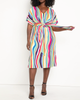Tyra Striped Multi-Color Day Dress - thumbnail