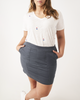 Joan Stretch Cotton Pencil Skort - thumbnail