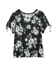 Amina Short Lace Up Sleeve Tee - thumbnail
