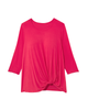Ryan Long Sleeve Side Twist Top - thumbnail