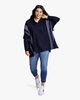 Willow Striped Hooded Poncho - thumbnail