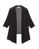 Helen 3/4 Sleeve Pointelle Back Cardigan - thumbnail