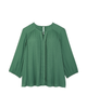 Rhonda 3/4 Sleeve Front Pleat Blouse with Keyhole - thumbnail