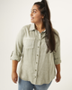 Ellie Split Back Quarter Sleeve Shirt - thumbnail