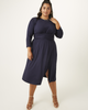 Kayla Ruched Jersey Midi Dress - thumbnail