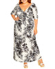 Acacia Botanical Tie Front Maxi Dress - thumbnail