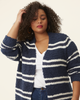 Allie Striped Open-Front Cardigan - thumbnail