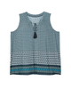 Hope Sleeveless Top with TIed Neck and Tassles - thumbnail