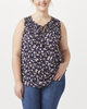 Penny Sleeveless Printed Pintucked Top - thumbnail