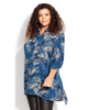Printed Popover Blouse - thumbnail