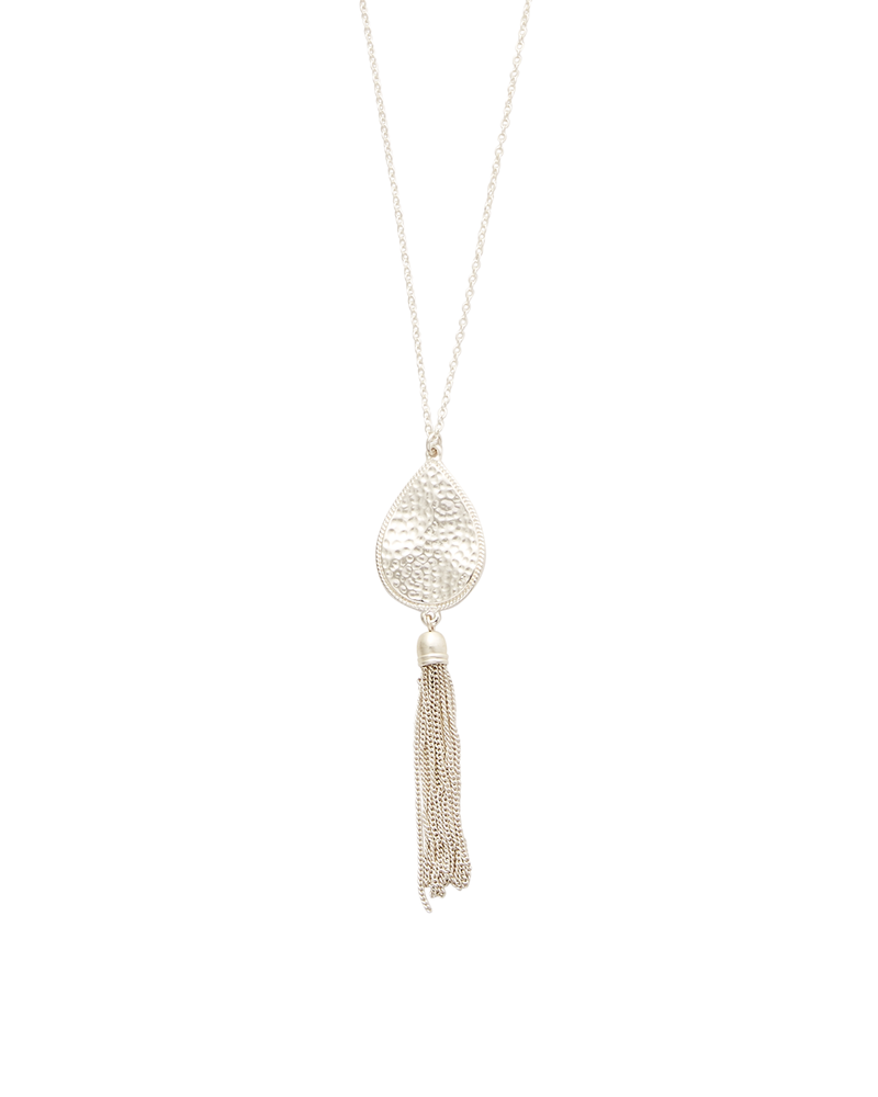 Harper Tassel Necklace | Silver