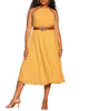 Reyna Pleated Halter Dress - thumbnail