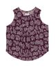 Honora Sleeveless Printed Blouse with Pleats - thumbnail