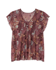 Ruthie Flutter Sleeve Blouse with Pleating - thumbnail